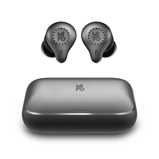 Mifo Gen 4 Wireless Earbuds in Graphite with charging case