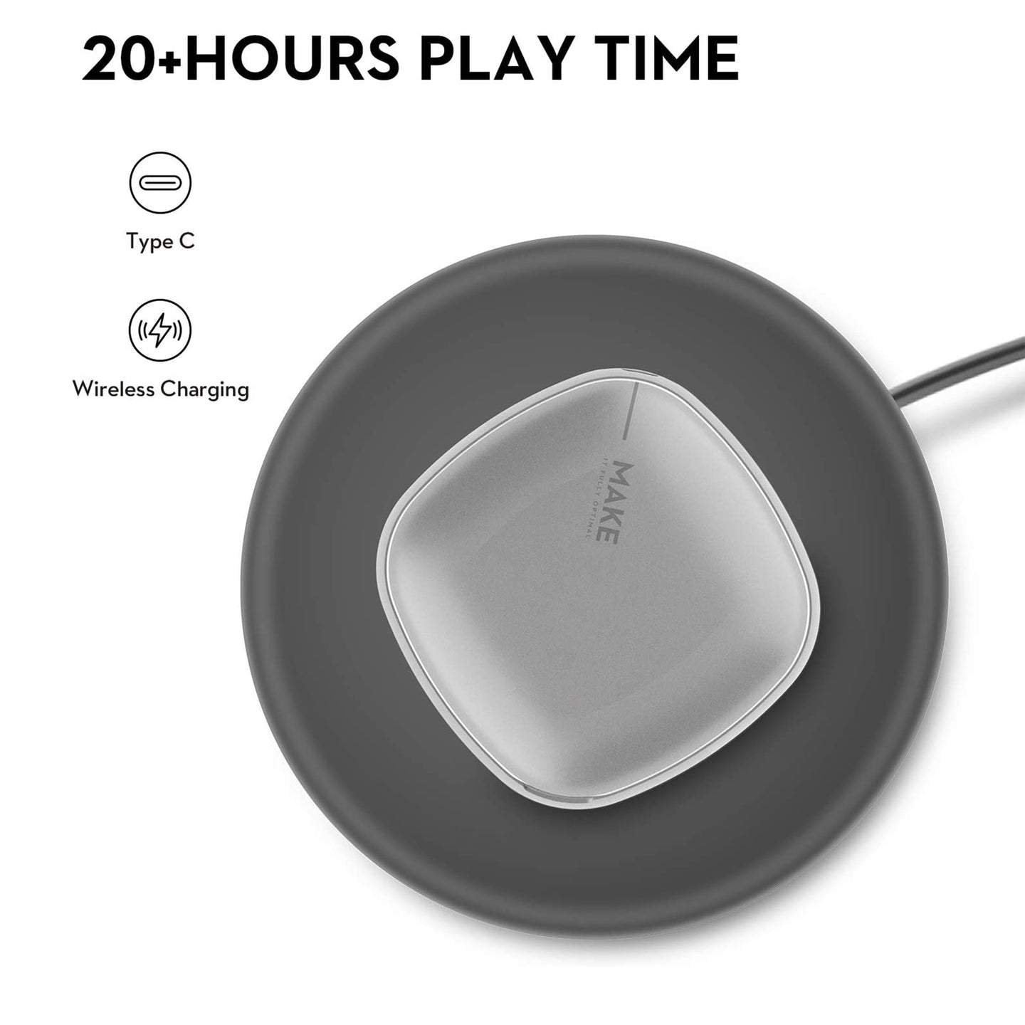 Mifo O9 Wireless Earbuds with Wireless Charging battery and charging features
