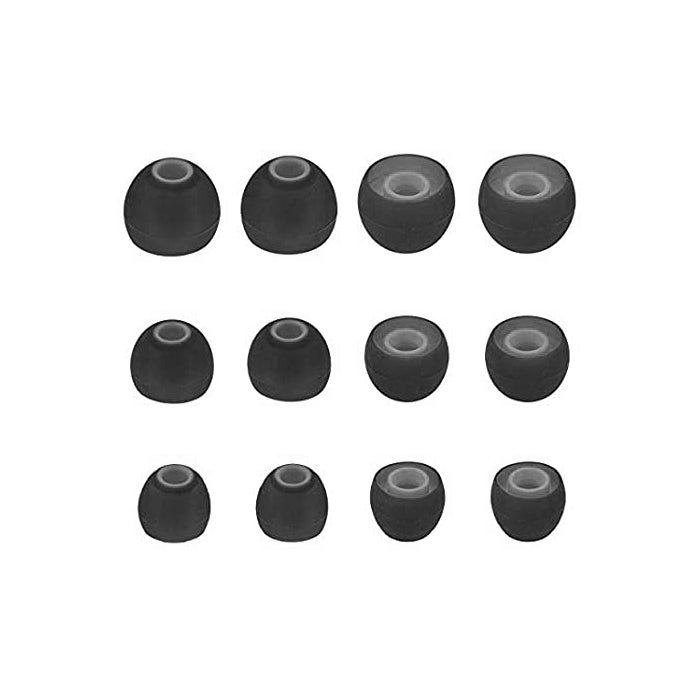 Set of 12 Silicone Ear Tips for True Wireless Earbuds - Maximum Comfort and Stability